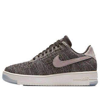 Nike (WMNS) Nike Air Force 1 Flyknit Low Midnight Fog Silt Red Ivory 820256-008