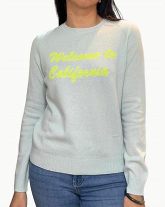 JUMPER 1234 Welcome Crewneck Sweater In Noor Neon Yellow