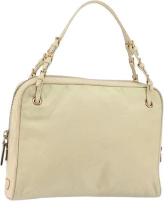 Prada Pre-owned Vintage Handtas - Dames - Vintage Handtas - Beige - ONE Size - Nylon - Vintage