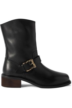 Enfants Riches Deprimes Buckle-Embellished Leather Boots