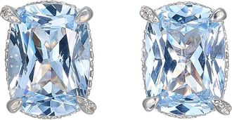 Anabela Chan Orecchini Aqua Cushion Wing - Argento