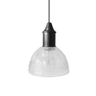 Tosel Suspensi&oacute;n campana vidrio transparente D16 cm