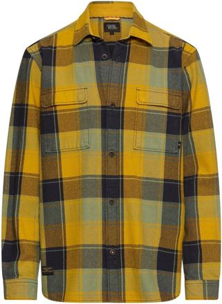Camel Active Geruite Flanellen Shirt met Patchzakken - Heren - Overhemden - Veelkleurig - Maat: 6XL Flanel