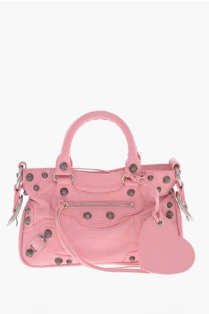 Balenciaga Borsa a Spalla LE CAGOLE XS in Pelle Craquel&egrave; con Dettagli i taglia Un