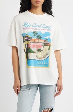Rip Curl Pacific Coast Leisure Club Graphic T-Shirt in Bone at Nordstrom, Size Xx-Small