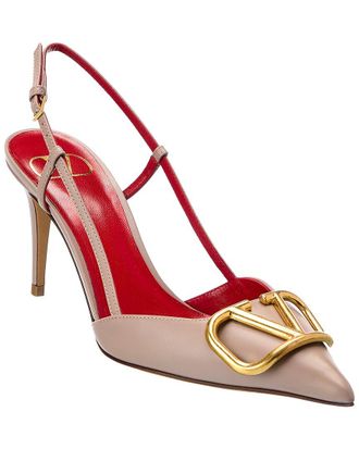 Valentino Vlogo 80 Leather Slingback Pump