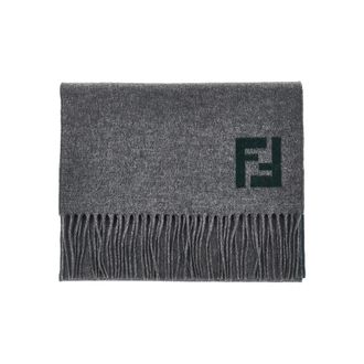 Fendi Logo Fringed Scarf