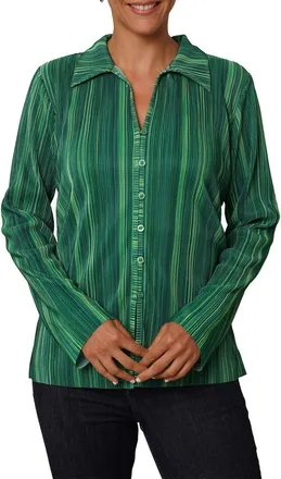 Cyrus Plissé Button-Up Shirt in Evergreen Combo at Nordstrom Rack, Size X-Large