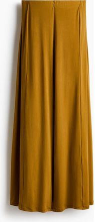 H&M Wide Jersey Trousers in Mustard Yellow at Nordstrom, Size X-Small