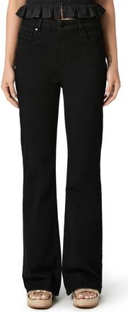 Paige Laurel Canyon High Waist Bootcut Jeans in Black Shadow at Nordstrom, Size 24