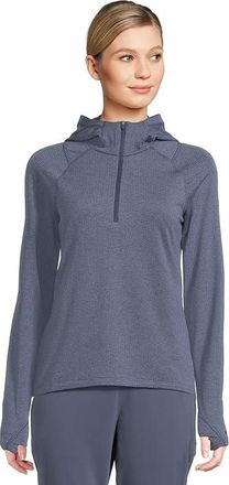 Mountain Hardwear Crater Laketm Heavyweight Half Zip Hoody Womens Clothing Lapis Dusk/Avid : XS, Elastane/Polyester