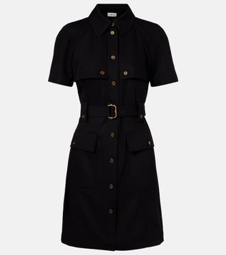 Burberry Belted wool shirt dress