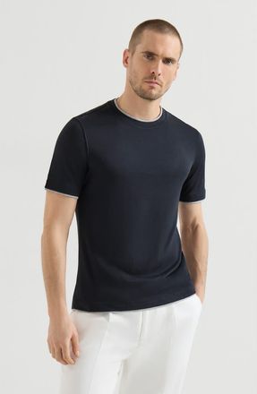 Brunello Cucinelli Lightweight jersey T-shirt in Cobalt at Nordstrom, Size Xxx-Large Eu