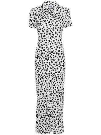 Moschino Jurk met abstracte print - Wit