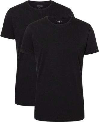 Camano T-Shirt CAMANO comfort, Herren, Gr. XXL, schwarz, Obermaterial: 100% Baumwolle, unifarben, regular fit normal, Rundhals, Shirts T-Shirt, mit Rundhalsa