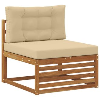 vidaXL Sof&aacute; Central De Exterior Madera De Acacia S&oacute;lida Natural Vidaxl