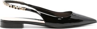Gucci Signorina ballet flats - women - Patent Calf Leather/Calf Leather/Calf Leather - 36.5 - Black