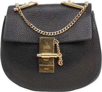 Chlo&eacute; Pre-owned Cross Body Bags, female, Black, Size: ONE SIZE Pre-owned Drew Mini Crossbody Bag