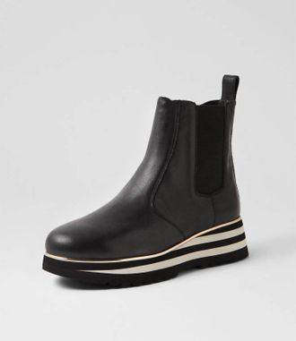Django & Juliette Womens Eccha Leather Boots In Black