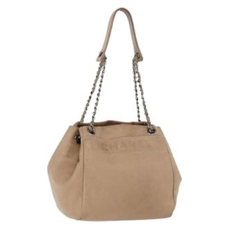 Chanel Pre-owned Shoulder Bags, female, Beige, Size: ONE SIZE Pre-owned Vintage Shoulder Bag