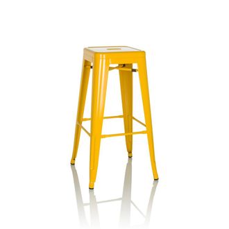 hjh OFFICE taburete de bar Metal Amarillo