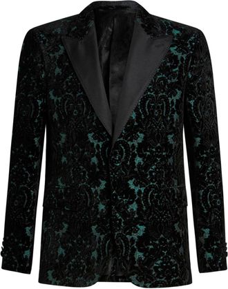Etro brocade velvet blazer - men - Velvet - 54 - Black