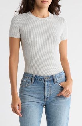 Leith Compact Sweater Tee in Grey Light Heather at Nordstrom Rack, Size X-Small