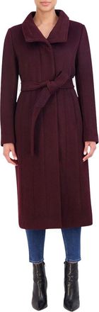 Cole Haan Slick Wool-Blend Belted Coat