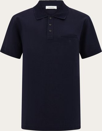 Ferragamo Men Cotton polo shirt Blue