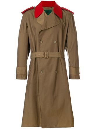 Jean Paul Gaultier contrast details trench coat - Verde