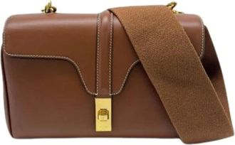 Celine Pre-owned Cross Body Bags, female, Brown, Size: ONE SIZE Pre-owned Vintage Shoulder Bag - Brown Calfskin