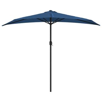 vidaXL Sombrilla Balc&oacute;n Semicircular Palo Aluminio Azul 270x144x222 Cm Vidaxl