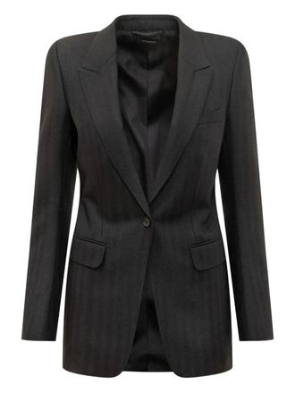 Tom Ford notched-lapel single-breasted blazer - women - Fabric - 42 - Grey