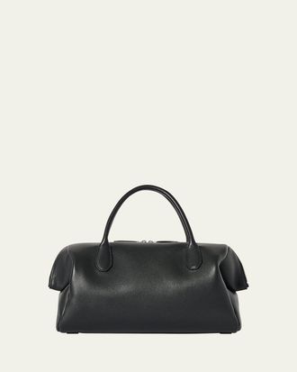 The Row Faye Rounded Top-Handle Bag in Leather