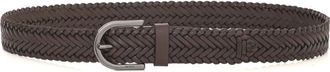 HUGO BOSS Roul Gevlochten Riem - Heren - Riemen - Bruin - 110 CM - Accessoires