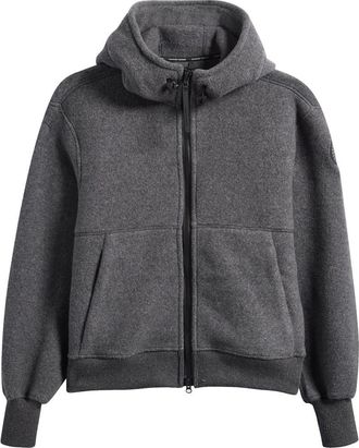 Canada Goose Chilliwack Kind Fleece Hooded Bomber Jacket in Anchor Grey - Gris Ancre at Nordstrom, Size Xx-Large
