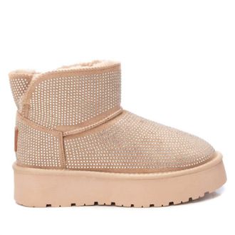 Xti Womens Winter Suede Booties In Beige