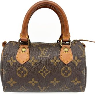 Louis Vuitton Brown Monogram Canvas Leather Boston Bag (Pre-Owned)