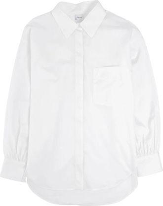 Aspesi Witte Katoenen Klassieke Blouse - Dames - Overhemden - Wit - 2XS - Katoen - Overhemden