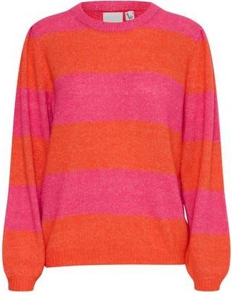 Ichi Striped Knit Sweater in Pink Yarrow at Nordstrom Rack, Size X-Small