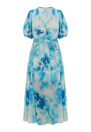 Izia Jurk Dames Blauw Veelkleurig