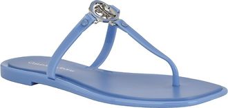 Calvin Klein Womens Womens Ellye Jelly Sandal - Blue - 10