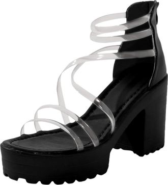 Generic Platform Sandals for Women, Beach Shoes, Womens Elegant, Platform Non-Slip Block Heel, Lace-Up Shoes, Buckle Strap, Shoes, Heels, Waterproof, with Zip