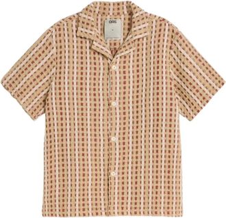 OAS Lano Cuba Shirt - Heren - Korte mouwen Overhemden - Rood - S - Katoen - Overhemden