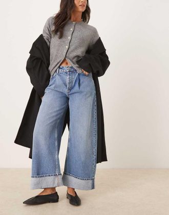 Free People Alila - Jeans con fondo ampio blu beacon
