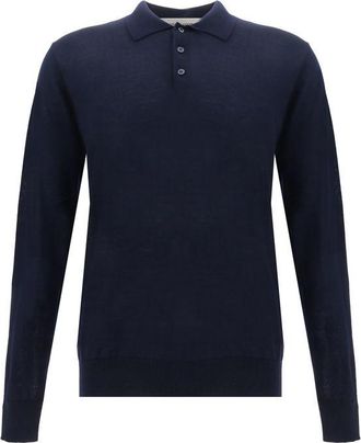 Golden Goose Blue Fleece Wool Mens Shirt