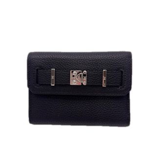 Louis Vuitton Black Leather Wallet (Tri-Fold) (Pre-Owned)