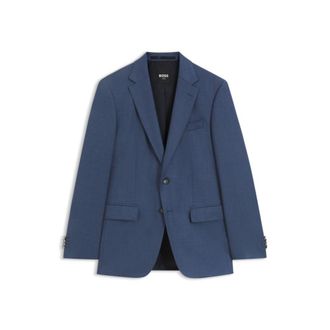 BOSS Slim-fit suit jacket in virgin wool serge