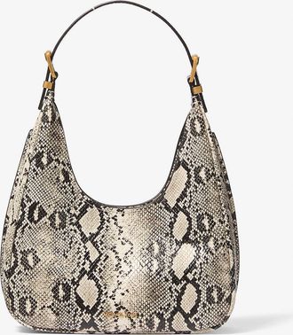 Michael Kors Nolita Small Snake Embossed Leather Hobo Shoulder Bag