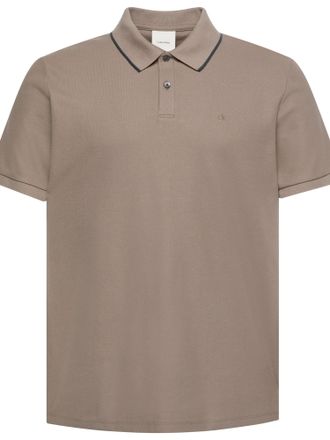 Calvin Klein Poloshirt CALVIN KLEIN SS RFND PQ TPPD CLSS, Herren, Gr. XL, taupe tone, Piqu&eacute;, Obermaterial: 100% Baumwolle, regular fit normal, Rundhals, eingesetzt